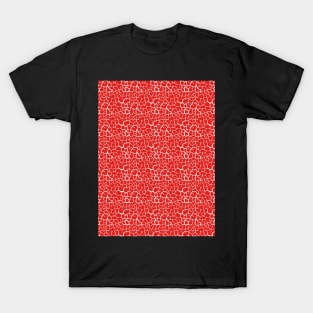 Elephant Print Skin Pattern Red T-Shirt